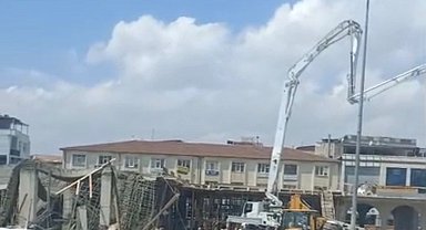 Düzce'de inşaatta hasır çöktü: Yaralı işçiler var!