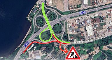 Kocaeli'de Başiskele istikametinde yol çalışması