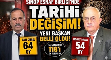 Sinop Esnaf ve Sanatkârlar Odaları Birliği'nde bayrak değişimi