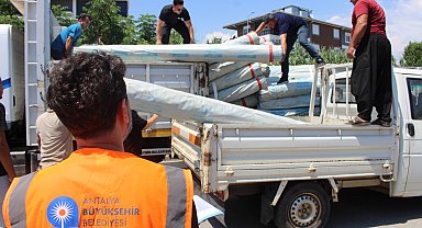 Antalya'da Gazipaşalı üreticilere naylon desteği