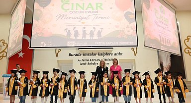 Çınar Çocuk Evlerinin minikleri mezuniyet heyecanı yaşadı