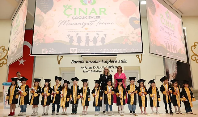 Çınar Çocuk Evlerinin minikleri mezuniyet heyecanı yaşadı