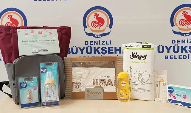Denizli'de ailelere bebek bezi ve çanta desteği