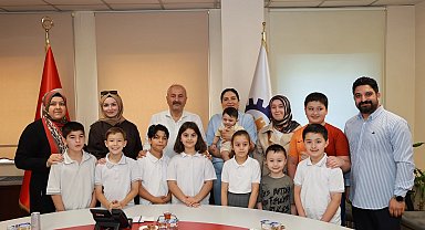 Gebze'de minik öğrencilerden Başkan Büyükgöz' ziyaret