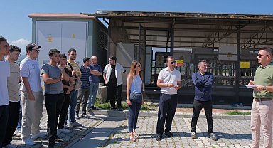 İnegöl Belediyesi'nin enerji üssüne üniversitelilerden yerinde inceleme