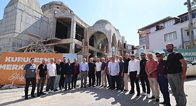 Kocaeli'de Kuruçeşme Merkez Camii inşaatı hızlı ilerliyor