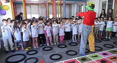 Konya'da anaokulu öğrencilerine bisiklet bilinci eğitimi