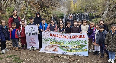 Minik yüreklerden Yeşil Vatana büyük katkı
