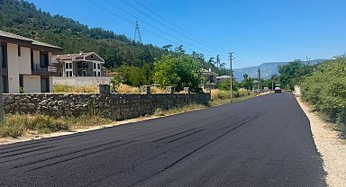 Muğla Marmaris'te yol çalışmaları sürüyor