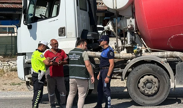 Muğla'da beton mikserlerine sıkı denetim