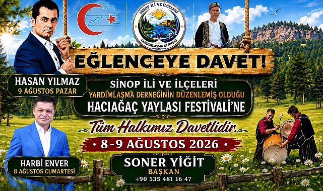 Türkeli Hacıağaç Yaylası Festivali 8-9 Ağustos 2026’da