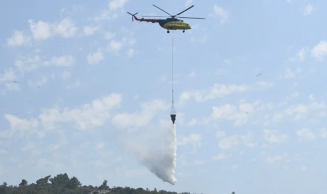 Urla Balıklova'da orman yangını kontrol altında
