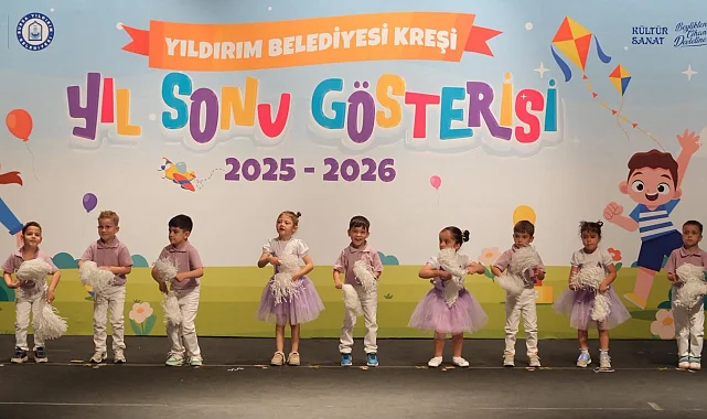 Yıldırım'da miniklerin mezuniyet coşkusu