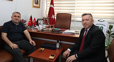 AÇÜ Rektörü Aydın'dan Basın Müdürü Keskin'e ziyaret