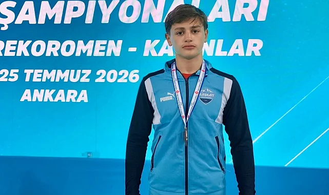 Ağrılı sporcu Miraç güreşte Türkiye üçüncüsü oldu