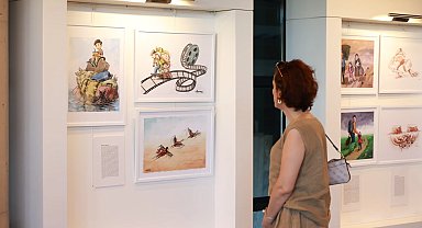 Bursa Osmangazi'de göçün hikayeleri karikatürlerle anlatıldı