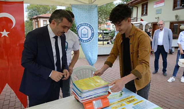 Bursa Yıldırım'da kitaplar çöpe gitmedi, ekonomiye katkı sağladı