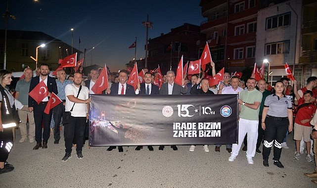 Türkeli'de 15 Temmuz Demokrasi ve Milli Birlik Günü yürüyüşü düzenlendi