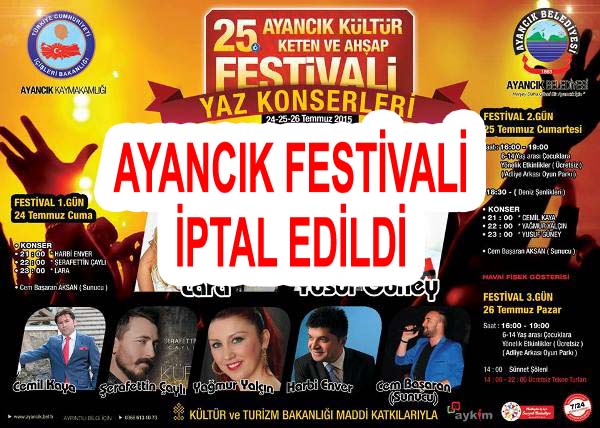 Festival iptal edildi
