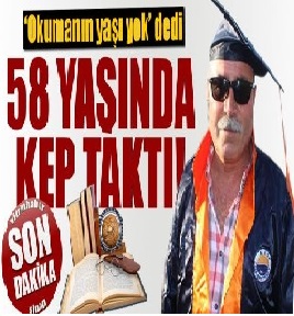 58 yaşında kep taktı
