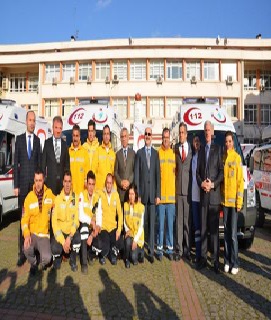 Sinop’ta törenle 4 yeni ambulans hizmete girdi