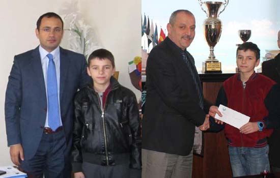 Yarışma birincisi öğrencimize ödül